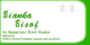 bianka bisof business card